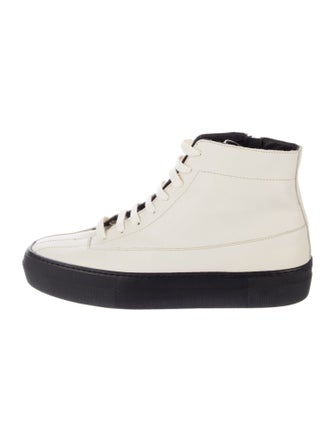 Tibi Leather Leather Trim Embellishment Sneakers