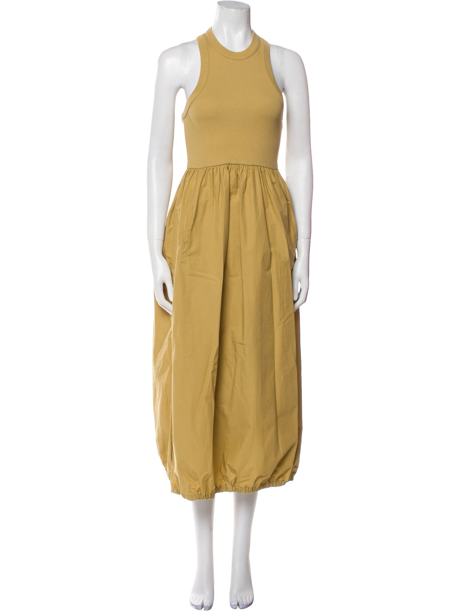 Tibi Crew Neck Long Dress