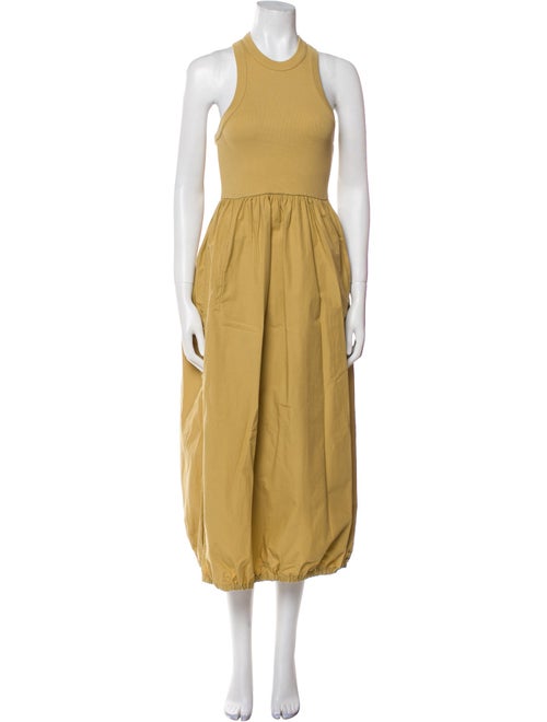 Tibi Crew Neck Long Dress
