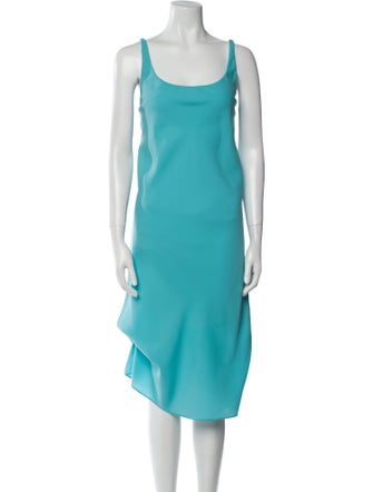 Tibi Scoop Neck Midi Length Dress