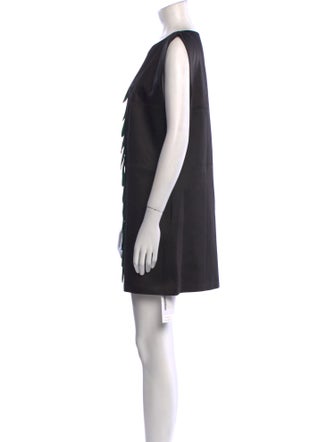 Tibi Bateau Neckline Mini Dress