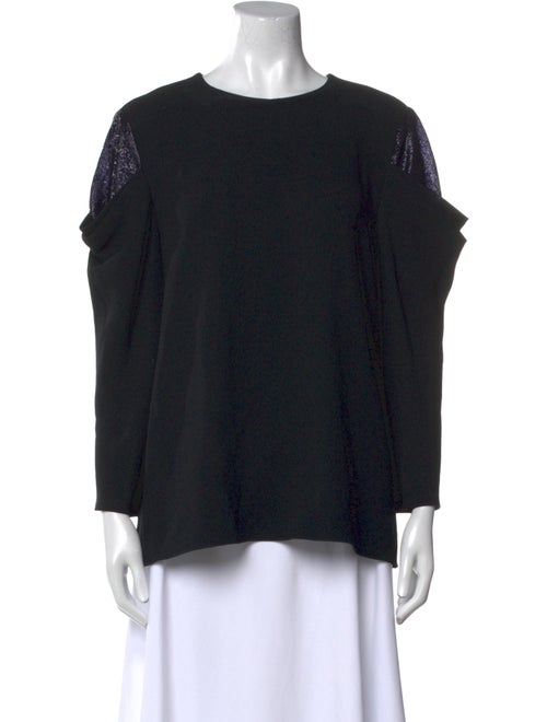 Tibi Bateau Neckline Long Sleeve Blouse