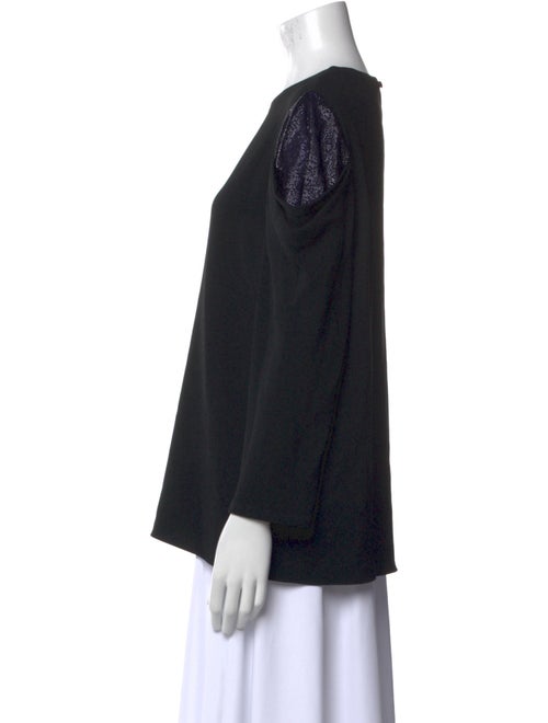 Tibi Bateau Neckline Long Sleeve Blouse