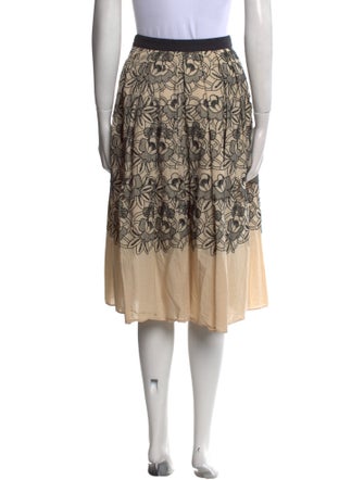 Tibi Cutout Accent Knee-Length Skirt