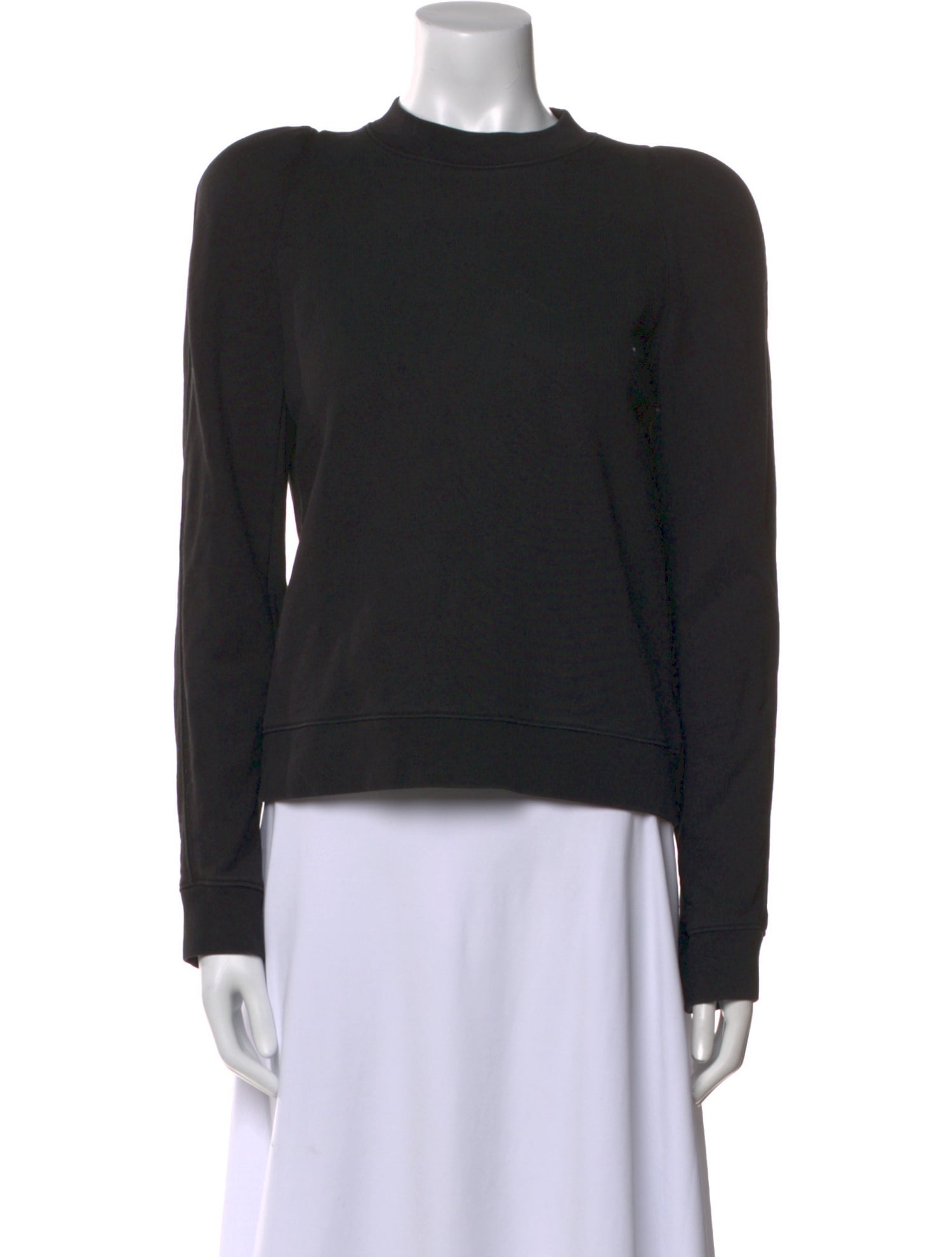Tibi Mock Neck Long Sleeve Sweatshirt