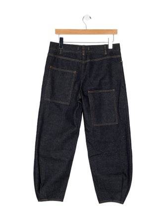 Tibi Mid-Rise Straight Leg Jeans