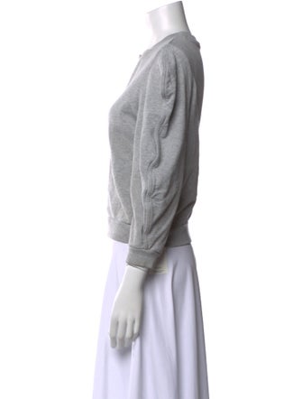 Tibi Crew Neck Three-Quarter Sleeve Sweatshirt