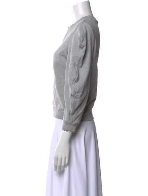 Tibi Crew Neck Three-Quarter Sleeve Sweatshirt