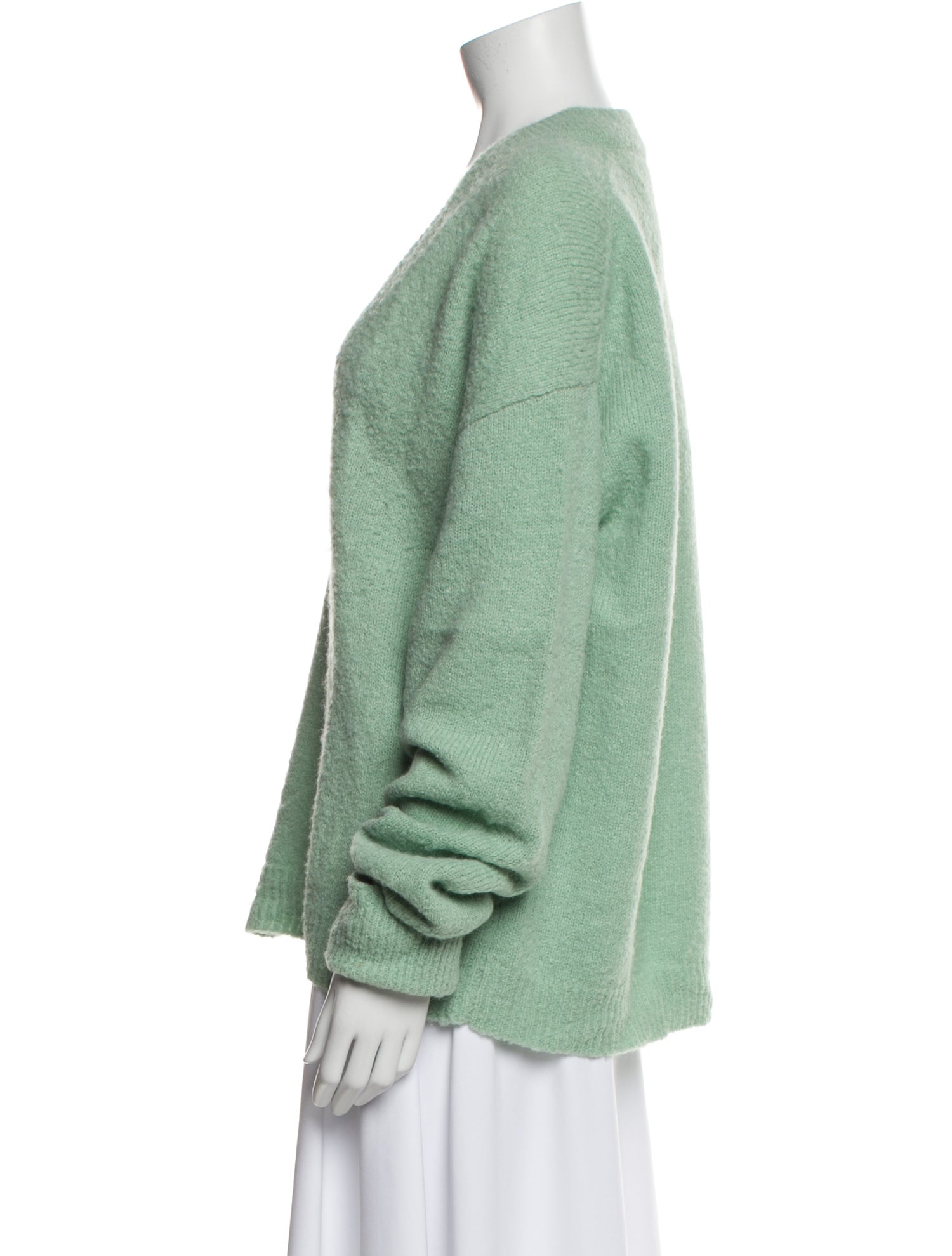 Tibi V-Neck Long Sleeve Sweatshirt