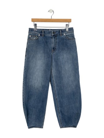 Tibi Mid-Rise Straight Leg Jeans