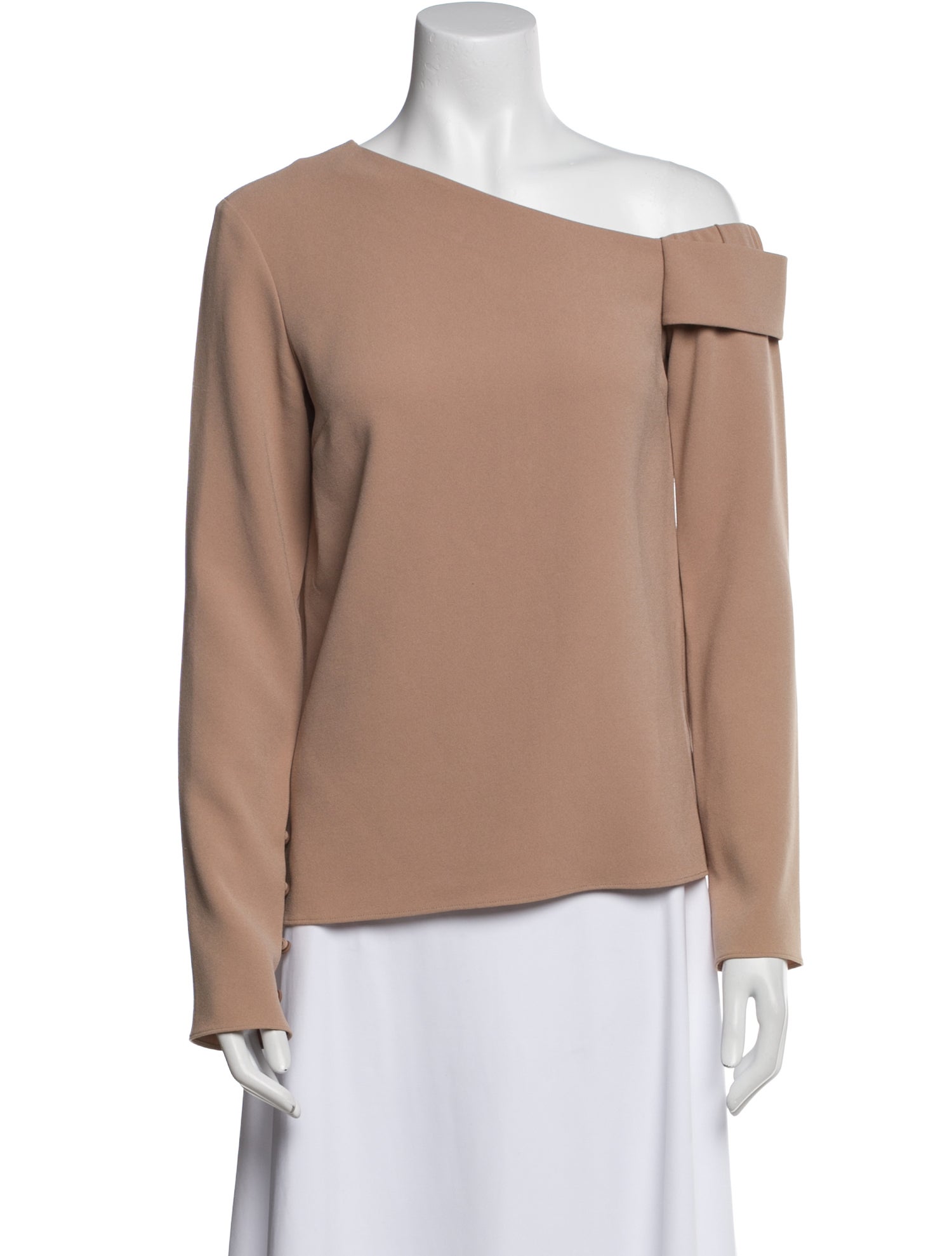 Tibi One-Shoulder Long Sleeve Sweatshirt