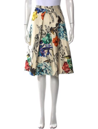 Tibi Silk Knee-Length Skirt