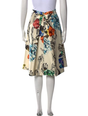 Tibi Silk Knee-Length Skirt