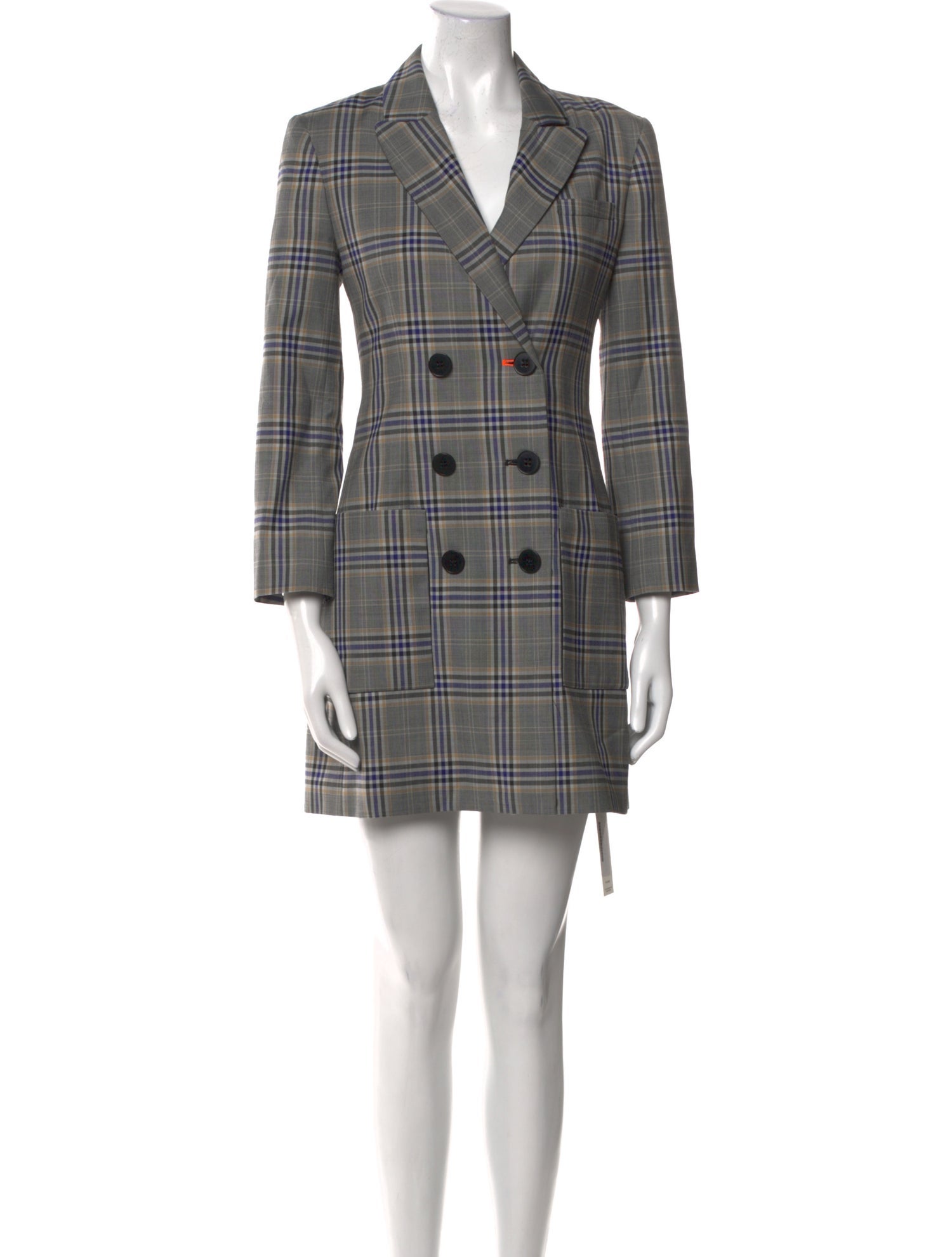 Tibi Plaid Print Mini Dress