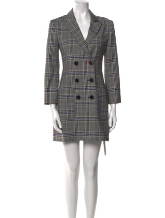 Tibi Plaid Print Mini Dress