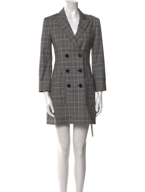 Tibi Plaid Print Mini Dress