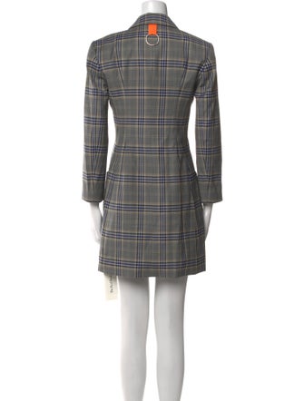 Tibi Plaid Print Mini Dress