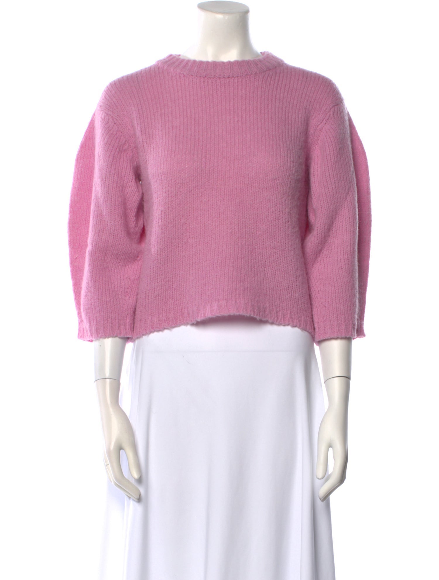 Tibi Alpaca Crew Neck Sweater
