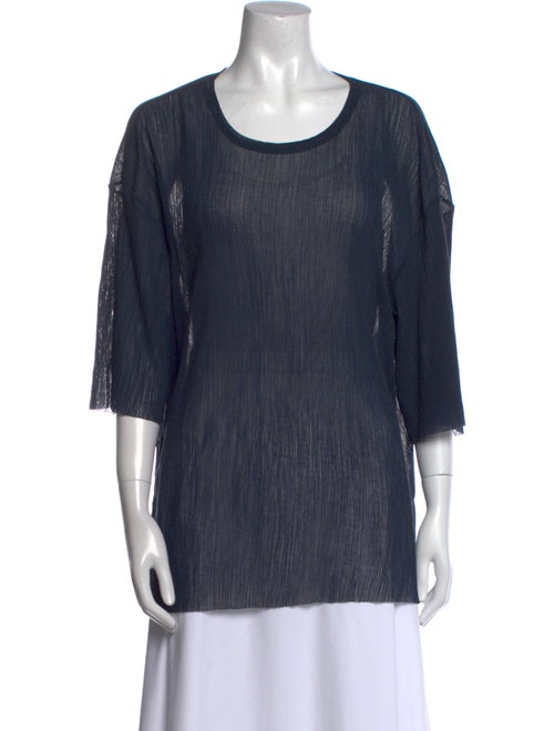 Tibi Scoop Neck Three-Quarter Sleeve Tunic