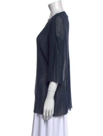 Tibi Scoop Neck Three-Quarter Sleeve Tunic