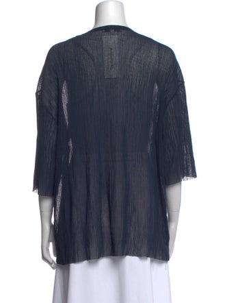 Tibi Scoop Neck Three-Quarter Sleeve Tunic