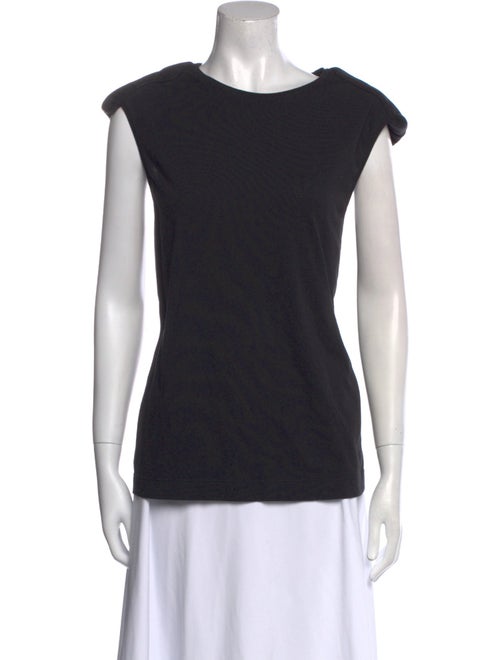Tibi Bateau Neckline Sleeveless T-Shirt
