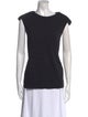 Tibi Bateau Neckline Sleeveless T-Shirt