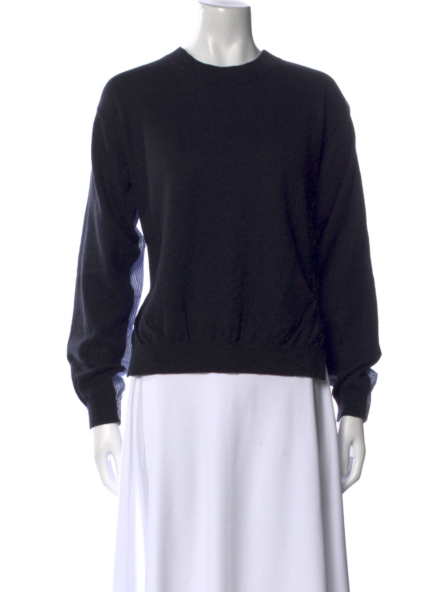 Tibi Crew Neck Long Sleeve Sweatshirt