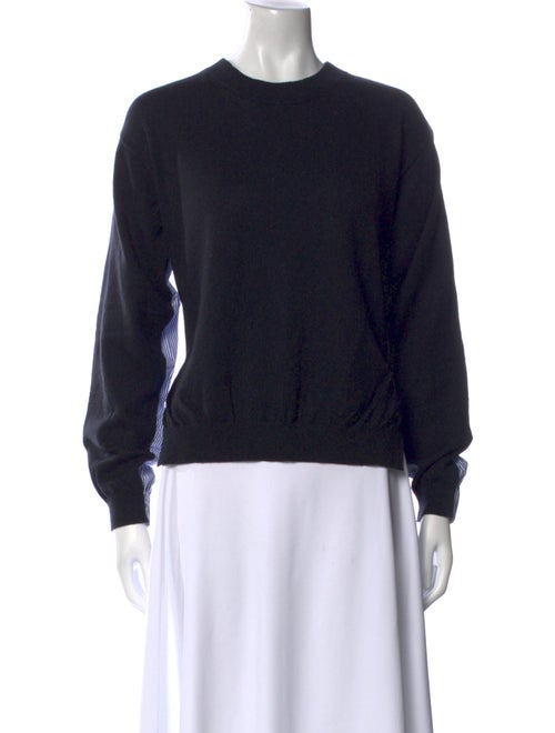 Tibi Crew Neck Long Sleeve Sweatshirt