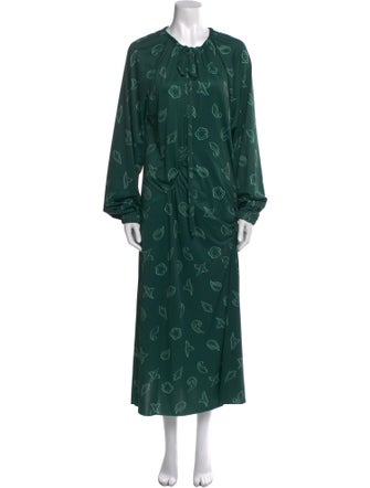 Tibi Floral Print Midi Length Dress