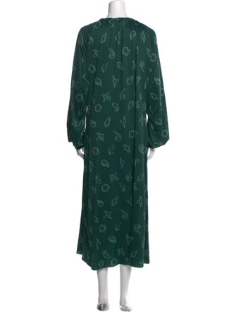 Tibi Floral Print Midi Length Dress