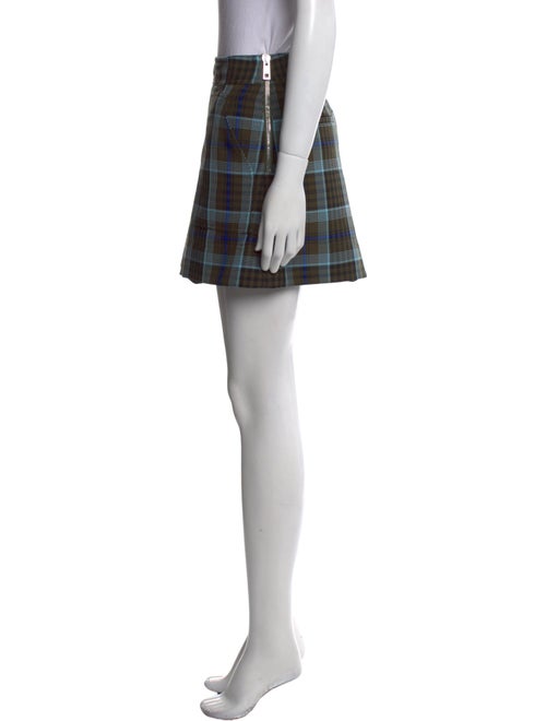 Tibi Plaid Print Mini Shorts