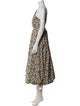 Tibi Floral Print Long Dress