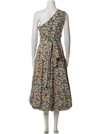 Tibi Floral Print Long Dress