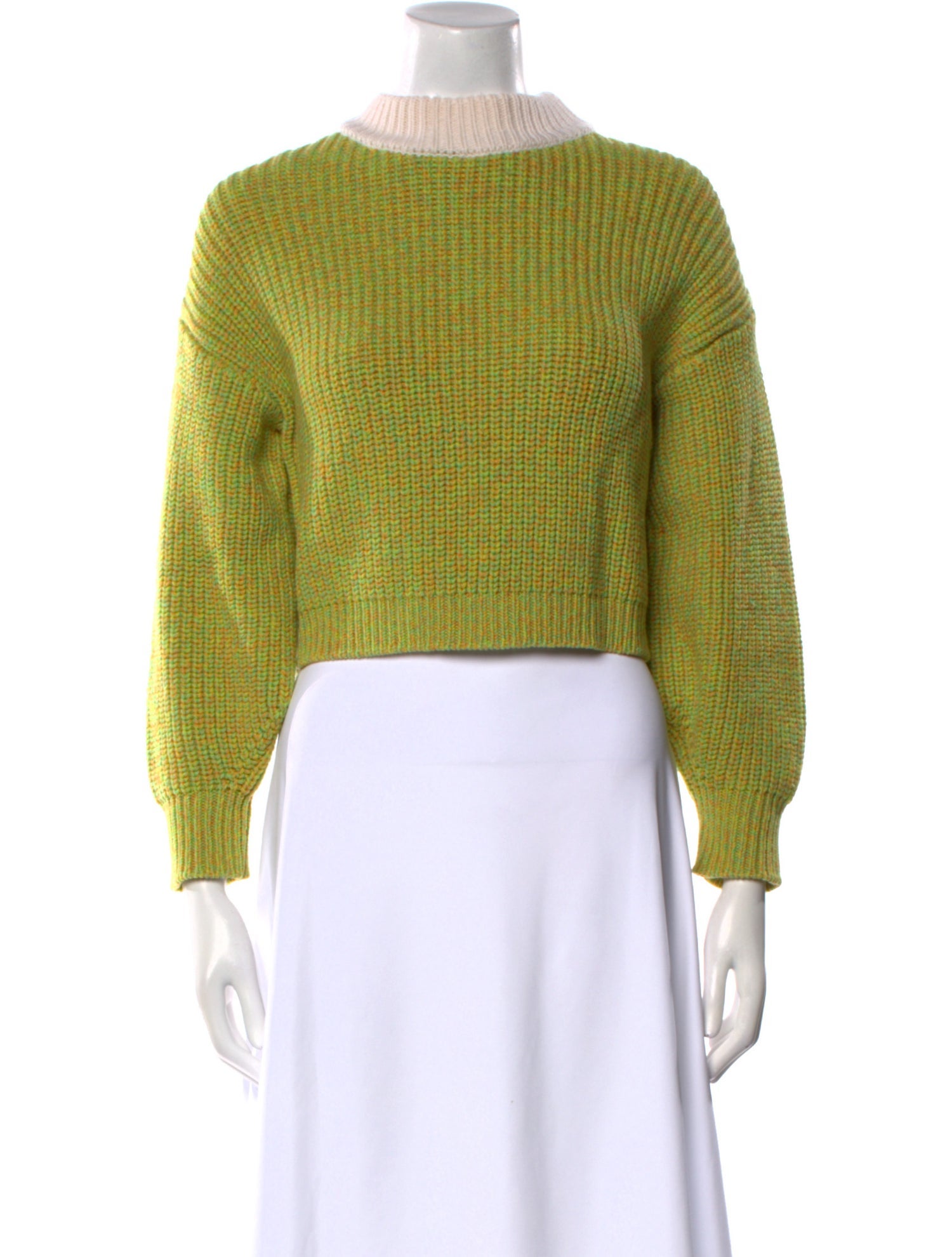 Tibi Merino Wool Mock Neck Sweater