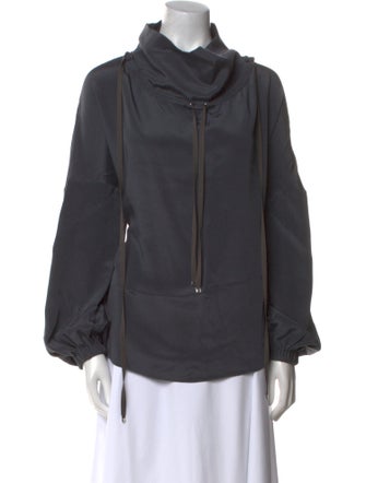 Tibi Silk Cowl Neck Sweatshirt