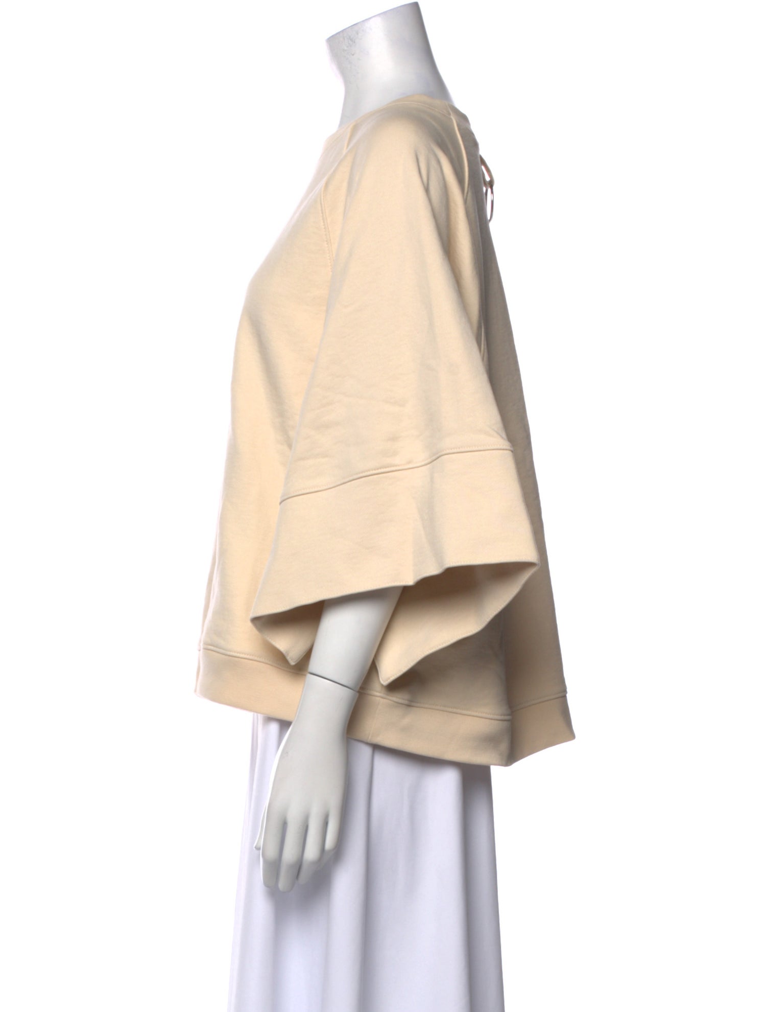 Tibi Bateau Neckline Three-Quarter Sleeve Sweatshirt w/ Tags