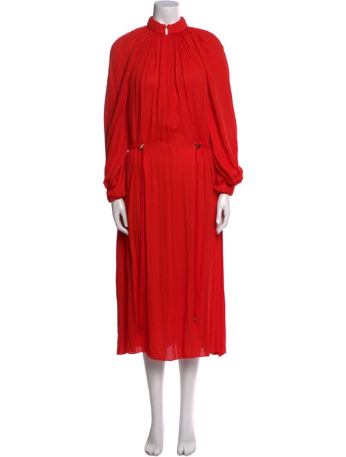 Tibi Mock Neck Midi Length Dress