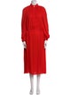 Tibi Mock Neck Midi Length Dress