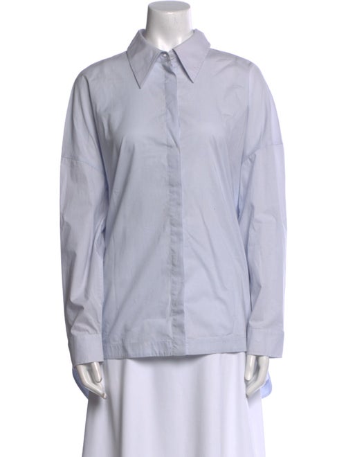 Tibi Long Sleeve Button-Up Top