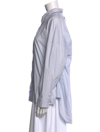 Tibi Long Sleeve Button-Up Top