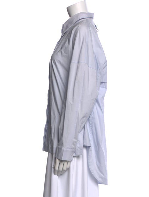 Tibi Long Sleeve Button-Up Top