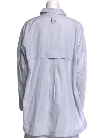 Tibi Long Sleeve Button-Up Top