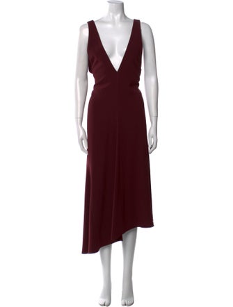 Tibi V-Neck Long Dress