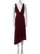 Tibi V-Neck Long Dress