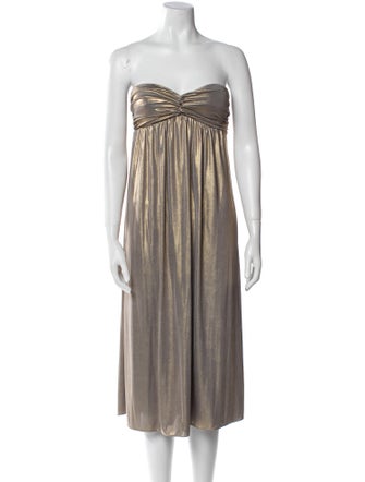 Tibi Strapless Midi Length Dress