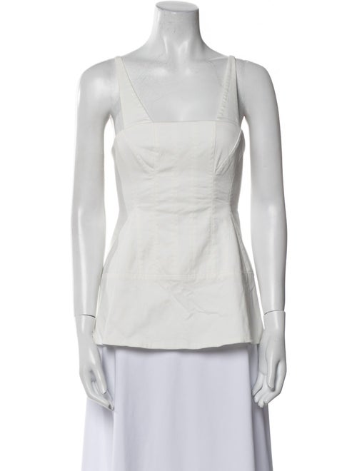 Tibi Square Neckline Sleeveless Top