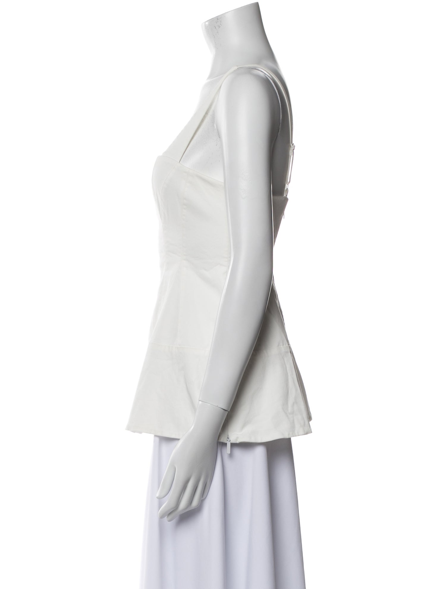 Tibi Square Neckline Sleeveless Top