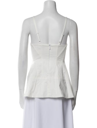 Tibi Square Neckline Sleeveless Top