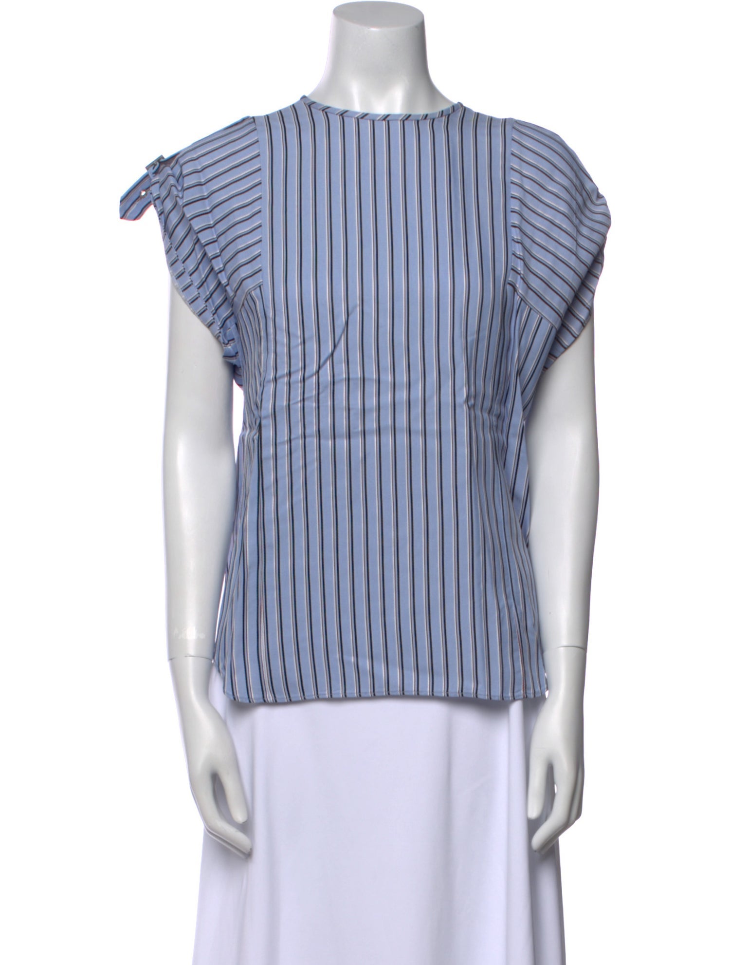 Tibi Striped Bateau Neckline Blouse w/ Tags
